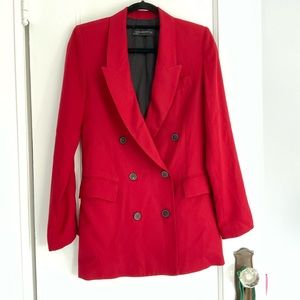 Zara double breasted red blazer. Size XS.